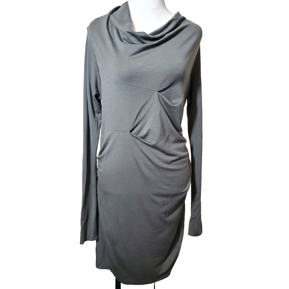 BRUNELLO CUCINELLI Italy Womens 6 DRESS Designer Avant Garde *flaws* Wool Gray‎